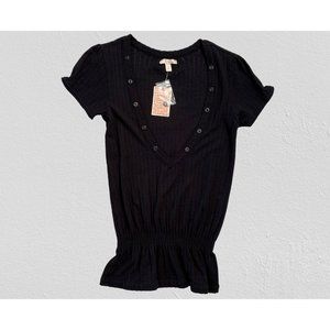 Lux by Urban Outfitters  Black Knit Top Size M NWT $48